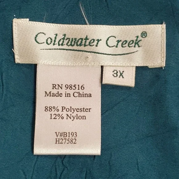 Coldwater Creek Women Faux Suede Long Sleeve Button Up Top Size 3X Jewel Classic - Picture 4 of 9